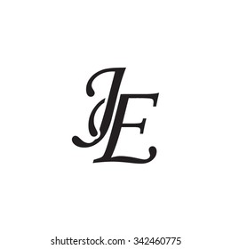 JE initial monogram logo