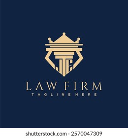 JE initial monogram logo for lawfirm vector design