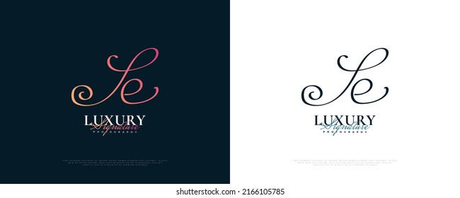 JE Initial Signature Logo Design with Elegant and Minimalist Handwriting Style. Initial J and E Logo Design for Wedding, Fashion, Jewelry, Boutique and Business Brand Identity