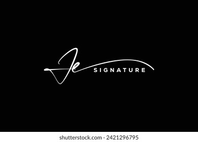 JE initials Handwriting signature logo.    JE Hand drawn Calligraphy lettering Vector. JE letter real estate, beauty, photography letter logo design.