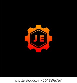 JE Initials Tech Logo Vector Art Icons and Graphics