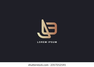 je letter abstract design modern style creative golden wordmark design typography illustration, je golden, je abstract lettermark