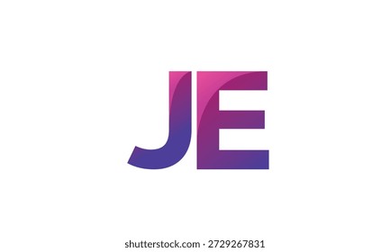 JE Letter Gradient Monogram Logo for Modern Business Branding