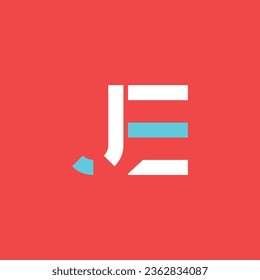 JE letter logo creative design with vector graphic