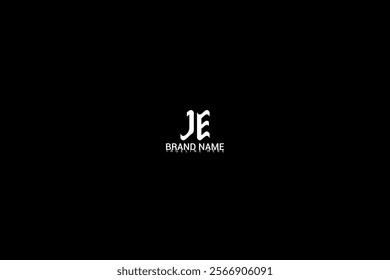 JE letter logo design on black background. JE creative initials letter logo concept. JE unique design.