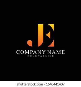 JE Letter Logo Design Template Vector