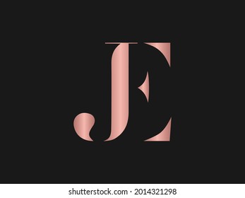 JE Letter Logo Design Template Vector