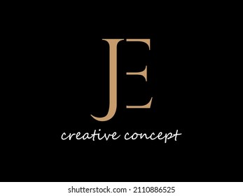 JE Letter Logo Design Template Vector