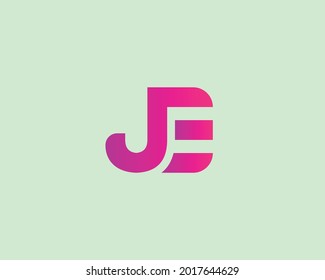 JE letter logo design vector template