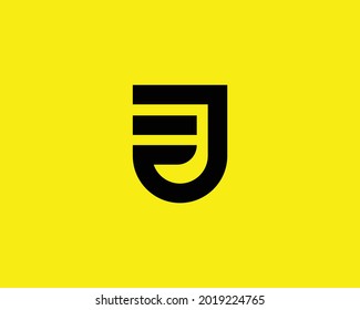 JE letter logo design vector template