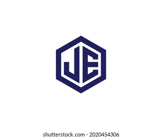 JE letter logo design vector template