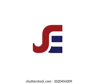 JE letter logo design vector template