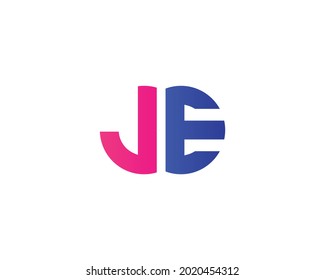 JE letter logo design vector template