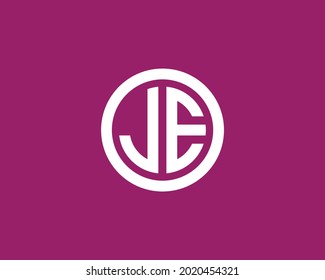 JE letter logo design vector template