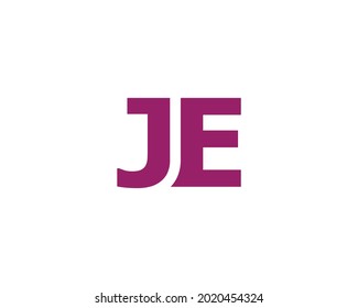 JE letter logo design vector template