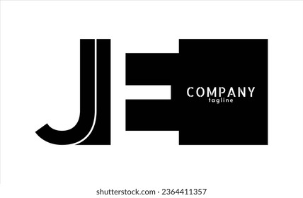 JE Letter logo design vector template.