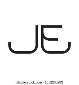 JE letter logo template vector icon design