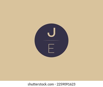 JE letter modern elegant logo design vector images