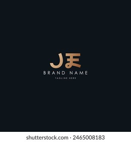 JE letters vector logo design