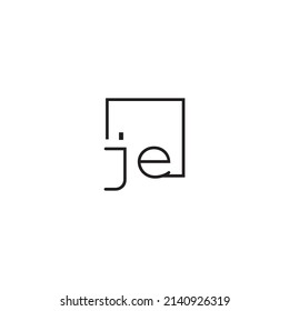 JE line concept logo in high quality professional design that will be best for your companies