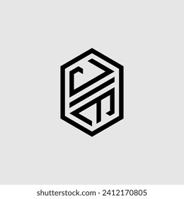 JE line geometric monogram with high quality professional design that will print well