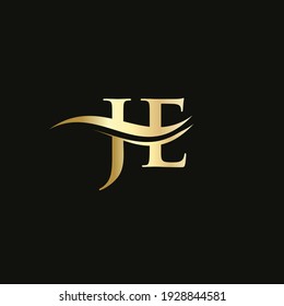 JE Logo Design for business and company identity. Creative JE letter with luxury concept