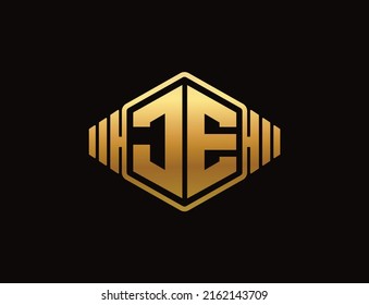 JE Logo Design for business and company identity. Creative JE letter with luxury concept, gym and fitness logo
