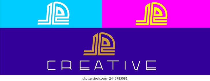 Je logo design creative stylish modern elegant vector icon template