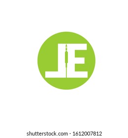 je logo design simple modern template