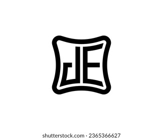 JE logo design vector template