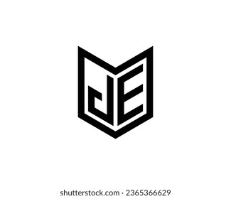 JE logo design vector template