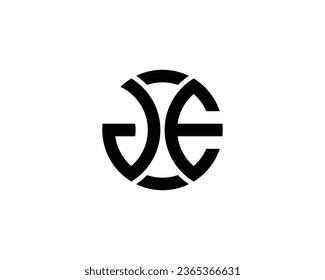 JE logo design vector template