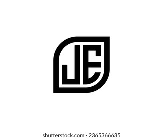 JE logo design vector template