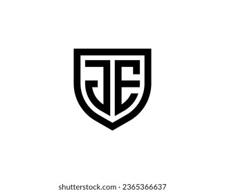 JE logo design vector template