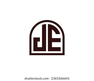 JE logo design vector template