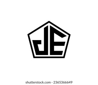 JE logo design vector template