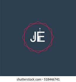 je logo initial Letter, Abstract Polygonal Background Logo, design for Corporate Business Identity,flat icon, Alphabet letter