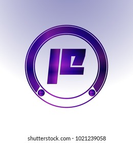 JE Logo, Metal Logo, purple Logo, Monogram