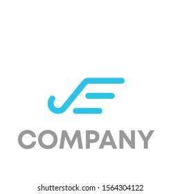 JE logo vector design template sign