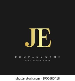 JE Minimal Luxury Initial Logo vector.