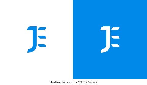 JE Monogram Logo Design, JE icon Brand identity Design Initial letter JE logo vector 
