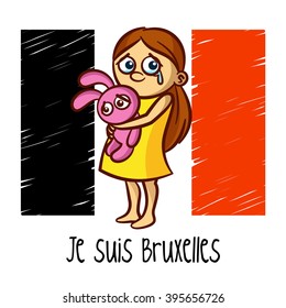Je suis Bruxelles poster Vector illustration