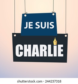 Je Suis Charlie - paper drop down