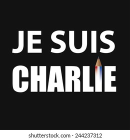 Je Suis Charlie - poster with pencil icon