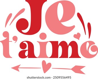 Je t'aime, Boho Valentine Design