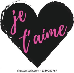 je t'aime heart - French love heart