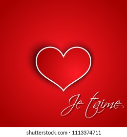 Je t'aime hearts illustration