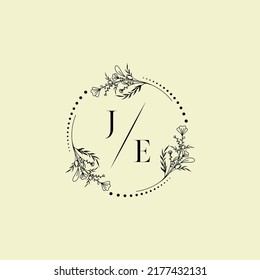 JE Hochzeit-Logobriefe in hochwertigem professionellem Design, die gut in allen Printmedien drucken können