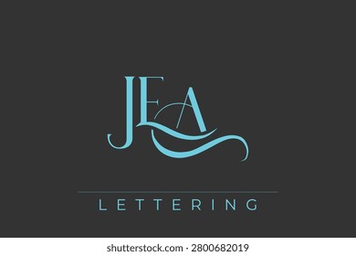 JEA Elegant Monogram Logo Design With Decorative Lettering. Elegant Monogram Logo Design with Decorative Elements and Typography
