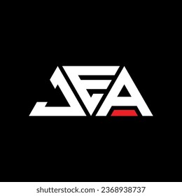 Diseño del logotipo de la letra del triángulo JEA con forma de triángulo. Monograma de diseño del logotipo del triángulo JEA. Plantilla de logotipo vectorial de triángulo JEA con color rojo. Logo triangular de JEA Diseño sencillo, elegante y lujoso.